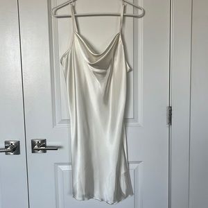 White Cowl Neck Women’s dress